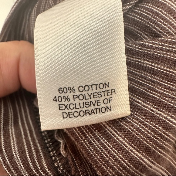 Men's Cremieux Performance tee shirt, size L, brown/white, cotton blend - Picture 10 of 10